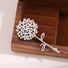 Metal Dandelion Flower Brooch Hollow Floral Brooch Pin Minimalist Lapel Pins  Clothes Decoration