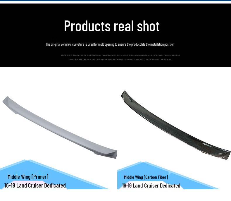 LED Rear Spoiler with Flowing Light for Toyota Land Cruiser LC300 - Wind Deflector Middle Wing Modification