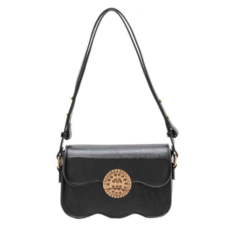 

Vintage Style Shoulder Bag For Women Autumn Winter New Arrival Compact All-match Crossbody Bag чорний