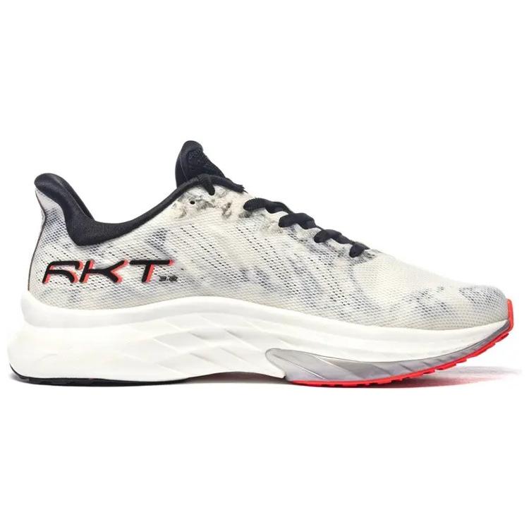 New Anta Rocket 3.0 Anti Slip Wear Resistant Low Top Long Distance Running Running Shoes Men's White Black 112145587-3