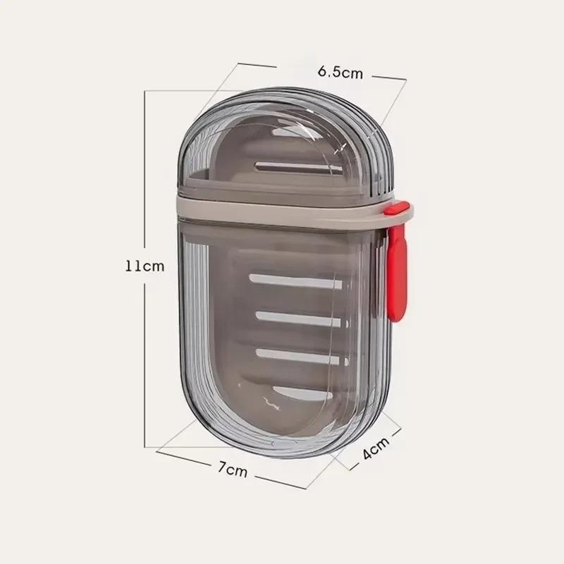 Creative Travel Soap Box with Lid Seal Draining Portable Small Soap Case Holder for Soap Storage and Bathroom Organizer