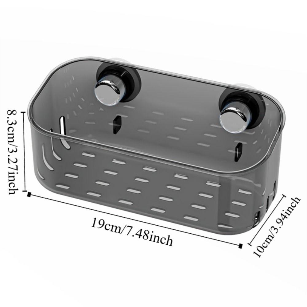 Hollowed Suction Cup Sponge Holder Detachable Kitchen Sink Organizer  Cleaning Supplies Storage