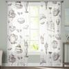 Afternoon Tea Cake Dessert White Sheer Curtain For Living Room Home Kitchen Bedroom Window Decor Chiffon Tulle Voile Curtains