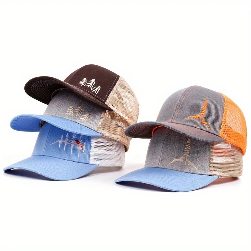 1pc Stylish Women's Baseball Cap Outdoor Sports Sun Protection Hat with Embroidered Detail, Breathable Mesh Back, Adjustable Snap Closure