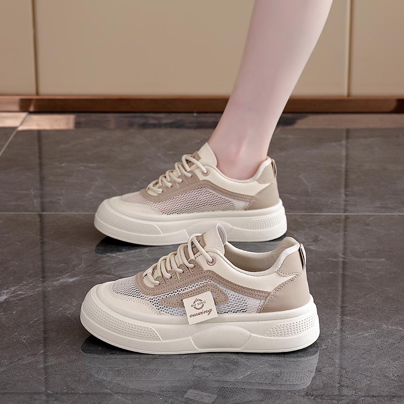 2025 summer little white shoes new Korean version ins female students mesh breathable sports board shoes casual shoes women 2011