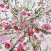 1 Yard 3D Floral Embroidery Rose Flower Fabric Elegant Tulle Mesh Lace Fabric DIY Sewing Bridal Weding Dress Costume Crafts 