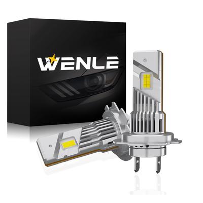 WENLE H7 LED Headlight Bulb, Built-in Canceller, For Cars & Motorcycles, Compatible with New