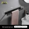 Stainless Steel No-Drill Wall-Mounted Towel Rack with Hooks