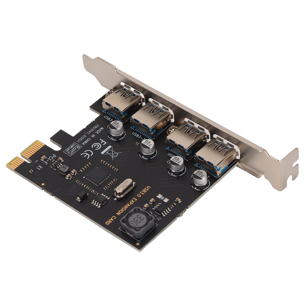 Rozšiřující karta PCI E na USB 3.0 4 porty 5 Gb/s Vysokorychlostní Napájení Volný přenos Rozšíření USB3.0