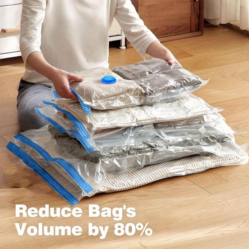 11/4pcs Vacuum Compression Bags with Hand Pump,For Bedding & Clothes - Vacuum Bag For Mattress, Travel Bags,Clothes Storagse Bag
