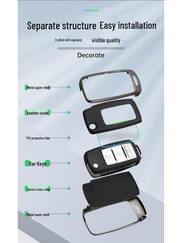 BAIC Huansu S3 Key Case - Big Cat Shell, Weiwang M30S, Full Coverage, Unisex Special Buckle