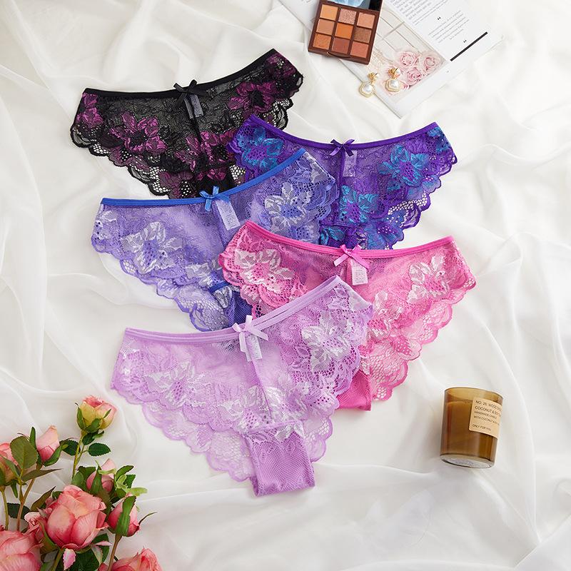 1pcs Women Panties Girls Sexy Lace Underpant Plus Size Pretty Underwear Female Seamless Low Waist Breathable Briefs Female Panty