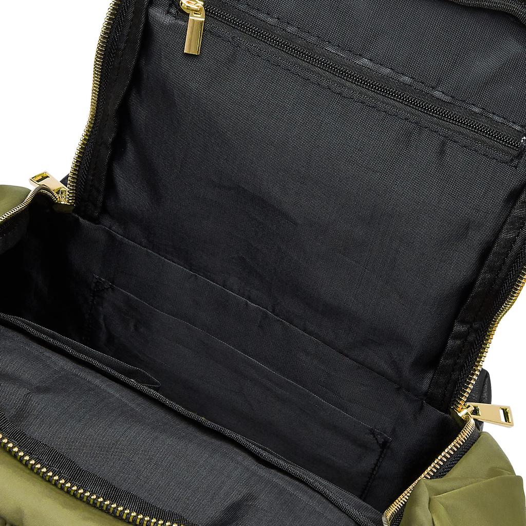 Faux Leather Pocket Backpack for Women 2153111016 Khaki [Cuko] 10-Pocket (366)