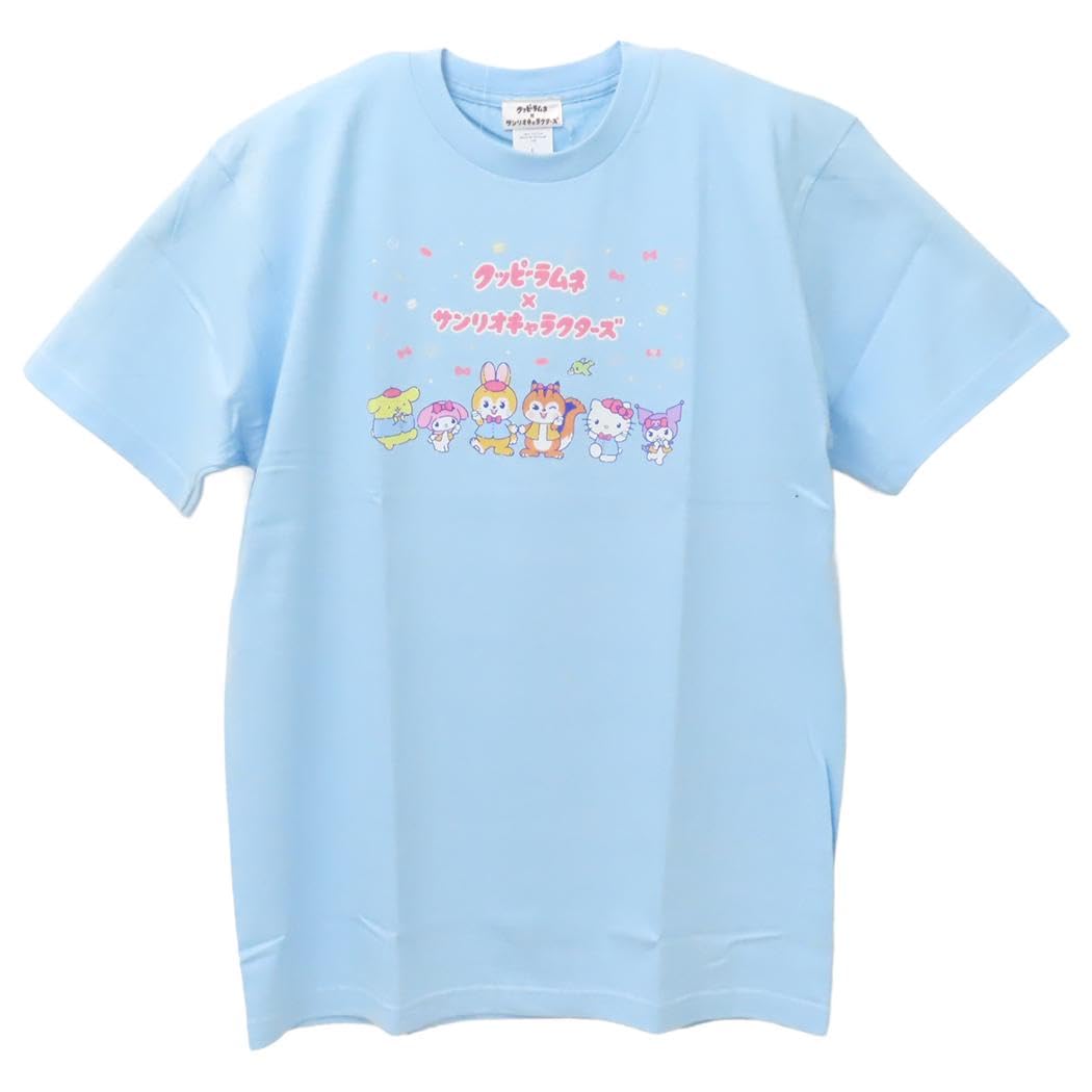 Cuppy Ramune x Персонажи Sanrio Sanrio x Cuppy Ramune Футболка Синий L размер