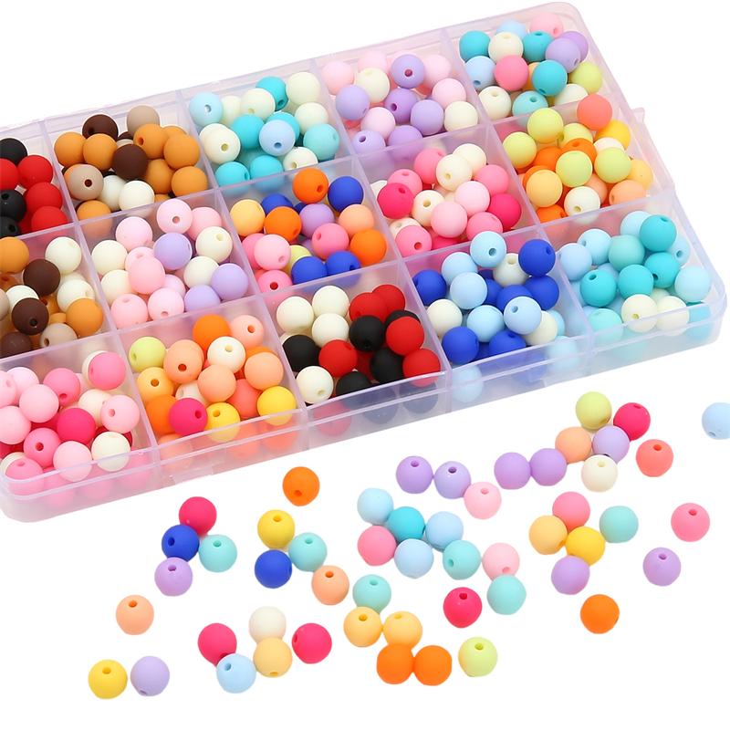 30pcs 8mm Mixed Colors Frosted Acrylic Beads Round Loose Spacer Beads for Necklace Bracelet Keychain DIY Jewelry Craft Making Beads