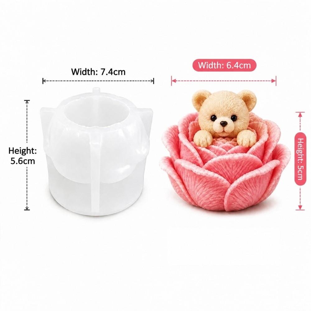Cute Animal Silicone Candle Molds Fox Cat Bear Pig Dinosaur DIY Candle Molds  Handmade