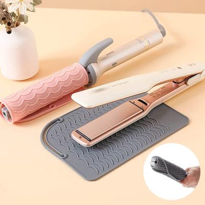 Düzleştiriciler ve Maşa için Silikon Isıya Dayanıklı Mat - Kaymaz, Isı Yalıtımlı, Taşınabilir Saklama Aracı