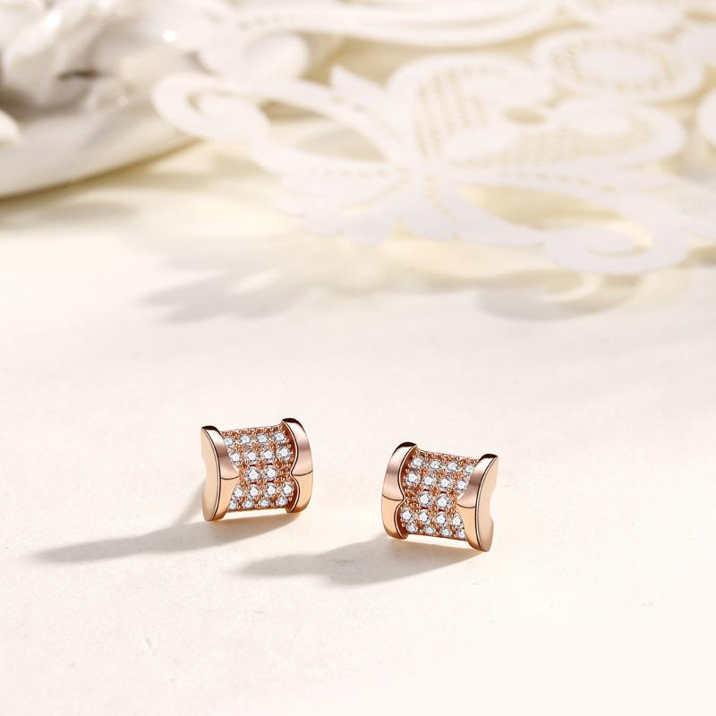 

Полукруглые полные бриллиантовые серьги-гвоздики женские корейские универсальные модные маленькие изысканные темпераментные украшения для ушей подарок