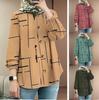 Women's Muslim Print Puff Sleeve Casual Loose Shirt
