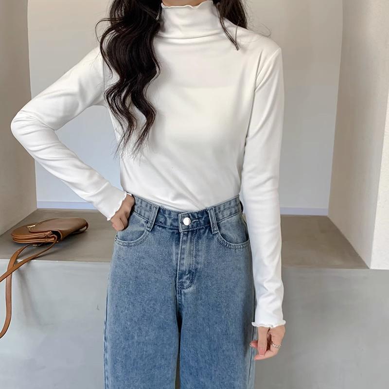 

Женская белая бархатная рубашка с оборками, воротник средней высоты, коллекция осень/зима 2024 г. 2XL белый