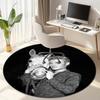 French legendary rock singer and actor Johnny Hallyday Round Carpet Soft Home Decoration Corridor Table and Chair Anti slip Outdoor Floor Mat rug H9