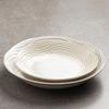 Elegant Wavy Edge White Ceramic Dinner Plate - High-End Creative Tableware