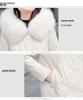 Women's Mid-Length 2025 Winter Sheepskin Down Jacket with Genuine Leather and Fox Fur Hood Collar
