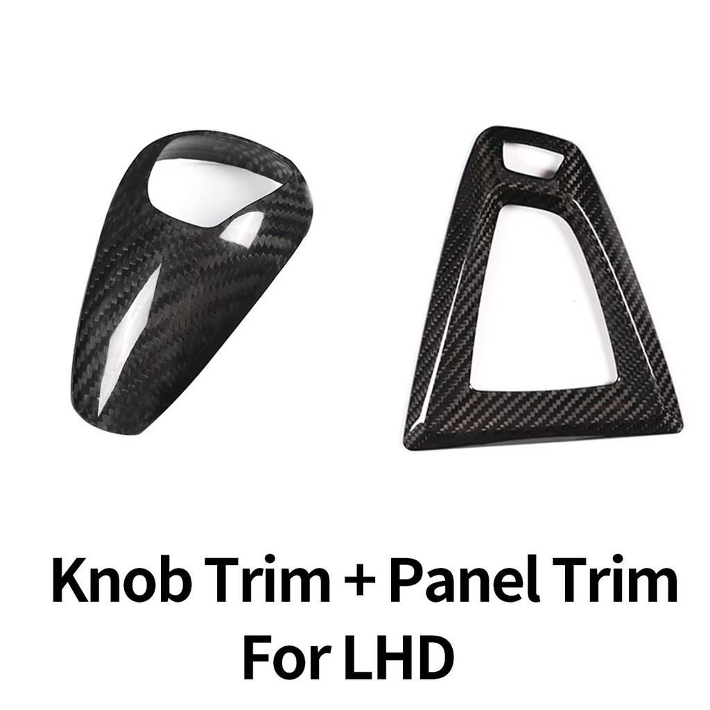 Real Carbon Fiber For BMW M2 F87 M3 F80 M4 F82 M5 F83 F10 F85 X5M F86 X6M F12 Car Center Console Gear Shift Knob Trim Cover
