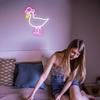Cowboy Duck Neon Sign,Duck Neon Signs Cowgirl Boots Neon Signs for Wall Decor, USB Connectivity Pink LED Signs for Bedroom Living Room Kids Room Home