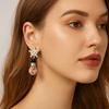 Rhinestone Snowman Earrings Snowflake Xmas Dangle Earrings Exquisite Christmas Earrings  Holiday