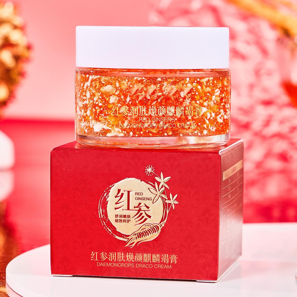 

Крем для лица с красным женьшенем и драконовой кровью Увлажняющий Укрепляющий Антивозрастной От морщин Осветляющий Невидимые поры Уход за кожей Крем для лица 1pc