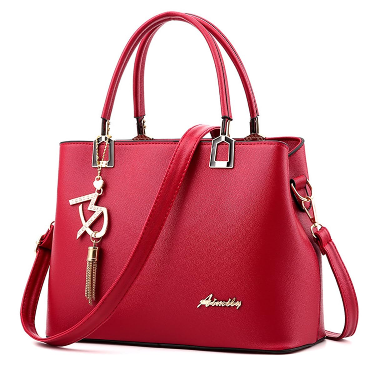 

enoco land Women s Handbag, Shoulder Bag, Crossbody Bag, Ultra Lightweight (Red)