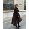 Luxury New Women’s  Artificial Faux Mink Fur Longline Belted Thick Warm Winter Coat