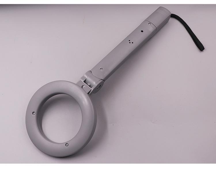 Vikbar handhållen metalldetektor med hög precision för utomhus- och tunnelbanebruk