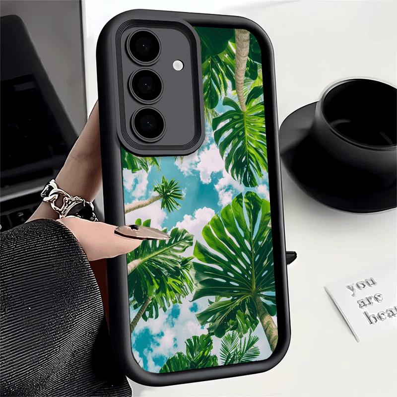 Phone Case for Samsung Galaxy A17 A16 A15 A14 A13 Summer Plants Green Leaf A56 A36 A26 A55 A35 A25 A54 A34 A24 A53 A33 A23 A07 A