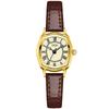 Vintage Roman Exquisite Small Wine Barrel Shape Student Watch Niche High Value Bamboo Pattern Leather Quartz Watch