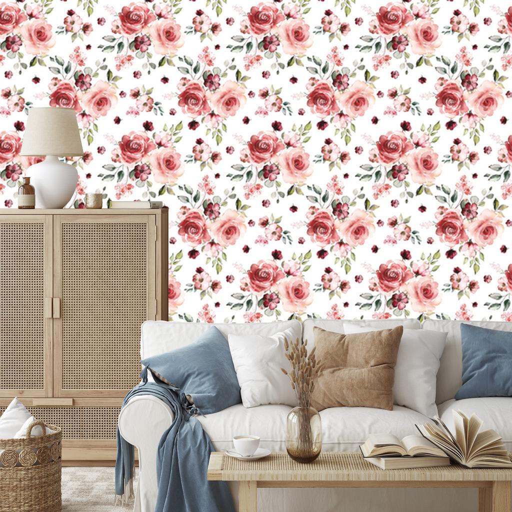 Colorful Roses Wallpaper for Living Room and Bedroom 50x1000