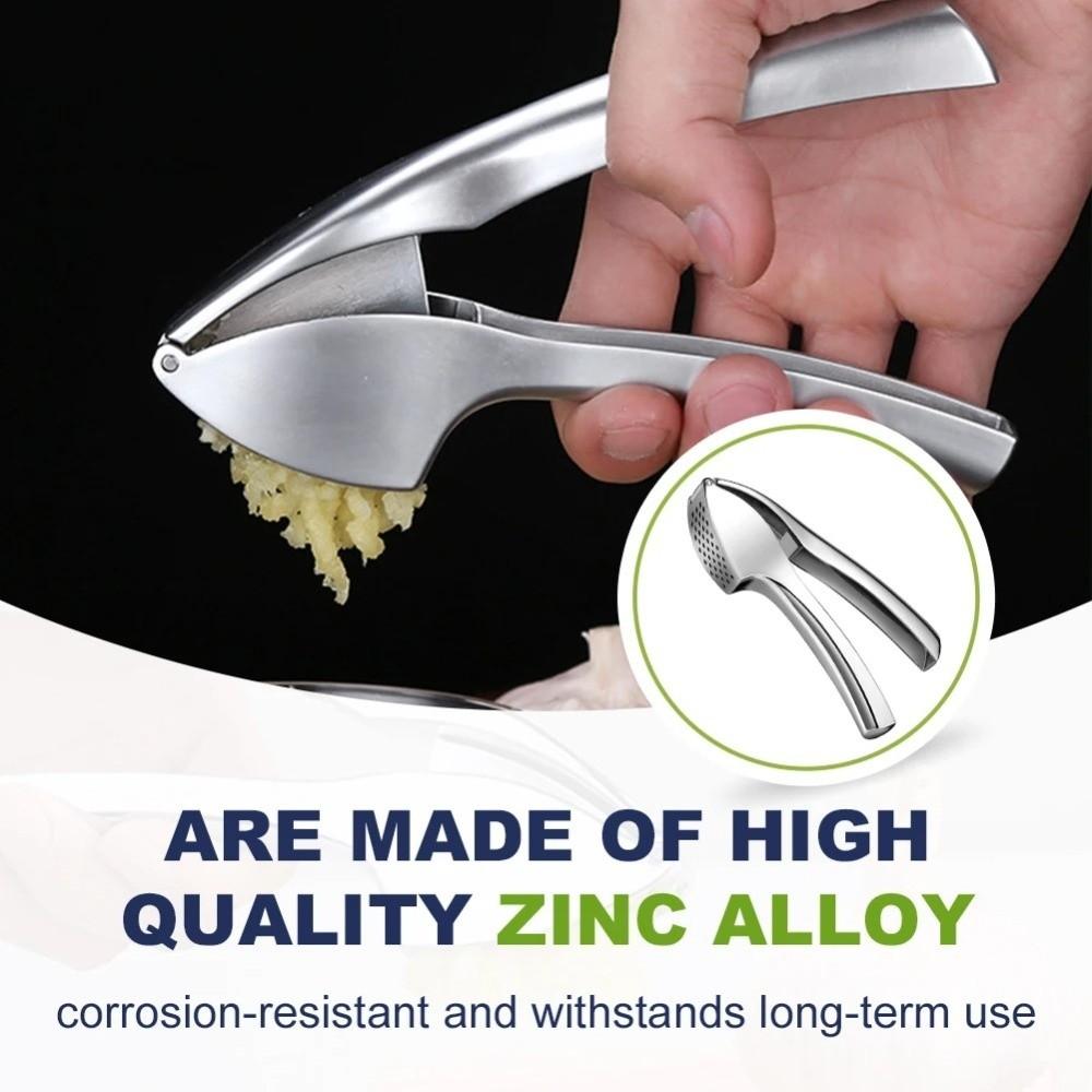 Ergonomic Grip Garlic Mincer Tool Easy-Squeeze Handle Handheld Ginger Crusher  Kitchen Tool