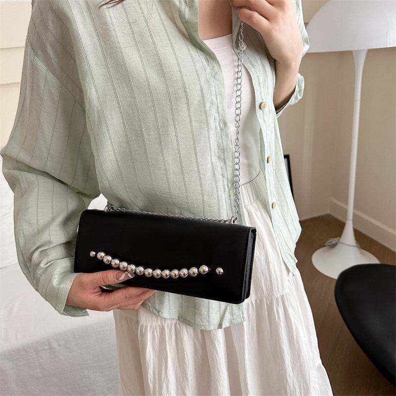Beautiful Trendy Personality and Fashionable Summer New Style Simple Casual Hand-held Crossbody Single-shoulder Square Bag
