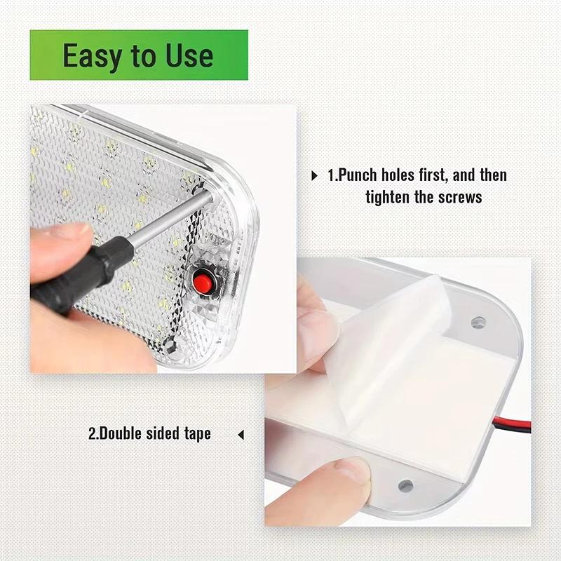 12V-85V LED Car Interior Lighting Compartment Indoor Light Bar Cabin Lights for Van Truck RV Boat Lighting Camper Lights Strip