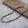 Personalized Men Natural Coconut Husk Necklace 20 Inches Stainless Steel Buckle Neck Accessories Gift For Him Wood Collar Homme
