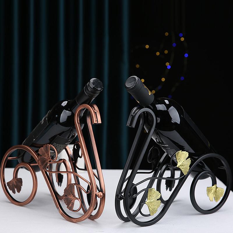 Suport de vin metalic creativ, suport de depozitare pentru sticle de vin vintage și suport pentru pahare, suport de afișare pentru bar, decorare acasă, suport de afișare