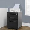 Modern White/Black File Cabinet Storage Container with 3 Drawers Office Decor