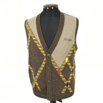 GOLF Giubbotto in Maglia Uomo L Marrone Made in Japan(USATO)