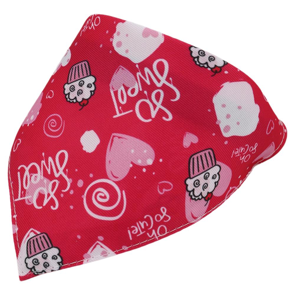 Adjustable Pet Bandana Cotton - Dog Cat Cartoon Print Drool Bib for Daily Use, Triangle Scarf Puppy Kitten Neckwear