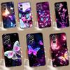 Black Beautiful Butterfly Case For OPPO Reno 11 11F 10 Pro 4Z 5Z 8T 5 6 7 8 Lite OPPO Find X5 X6 Pro X2 X3 Lite Cover