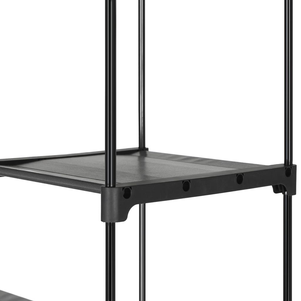 SONGMICS Wardrobe, Clothes Storage Wardrobe for Bedroom with 2 Clothes Rails, Fabric Portable Wardrobe, Collapsible, Clothes Rack, for Closet