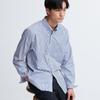 Uniqlo Japan Extra Fine Cotton Broad Stripe Shirt  Button Down Collar  Long Sleeves 