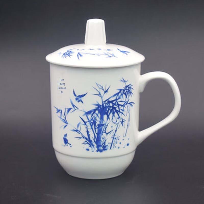 Lanxiangjian Ceramic Tea & Water Cup Set with Lids