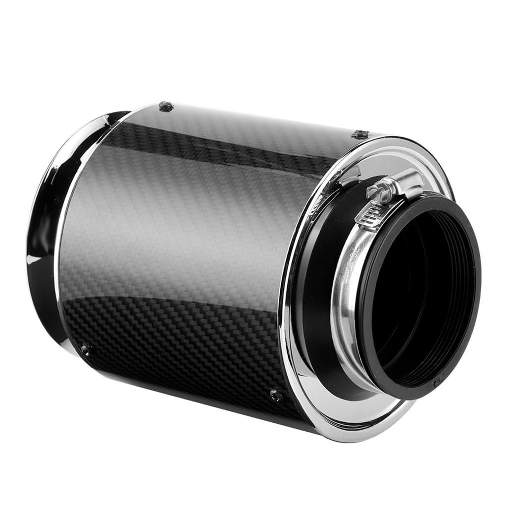 76mm   3in Universal Carbon Fiber Texture Auto Car Air Filter Replacement Accessories L